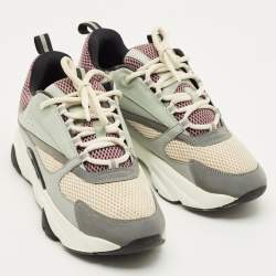 Pre Owned Dior B22 Size 44.5 Multicolor Leather and Mesh Low Top Sneakers