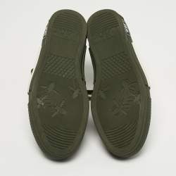 Pre Owned Dior B23 Size 41.5 Two Tone Mesh and PVC High Top Sneakers