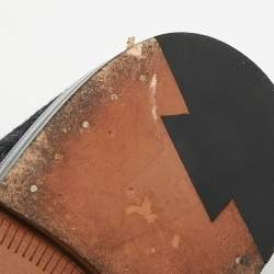 Pre Owned Dior Granville Size 40 Black Jacquard and Leather Loafers