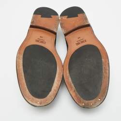 Pre Owned Dior Granville Size 40 Black Jacquard and Leather Loafers