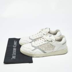 Pre Owned حذاء رياضي ديور b27 قماش وجلد مائل بثلاثة ألوان برباط مقاس 43