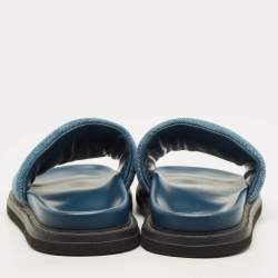 Pre Owned Dior Aqua Size 43 Blue Denim Slide Sandals