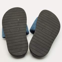 Pre Owned Dior Aqua Size 43 Blue Denim Slide Sandals