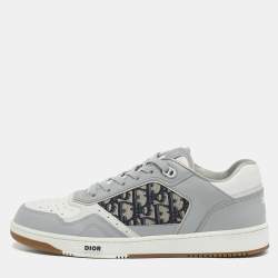 مملوكة مسبقًا Dior B27 Size 45 Grey  Oblique Canvas and Leather Low Top Sneakers