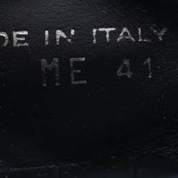 Pre Owned Dior Homme Size 41 Black Patent and Leather Low Top Sneakers