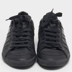 Pre Owned Dior Homme Size 41 Black Patent and Leather Low Top Sneakers