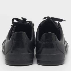 Pre Owned Dior Homme Size 41 Black Patent and Leather Low Top Sneakers