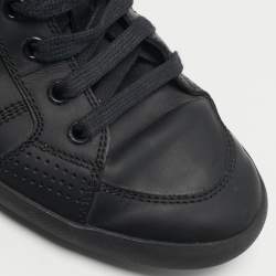 Pre Owned Dior Homme Size 41 Black Patent and Leather Low Top Sneakers