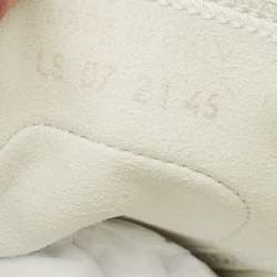 Pre Owned حذاء رياضي ديور B23 دانتيل أبيض وبي في سي شبكي مقاس 45