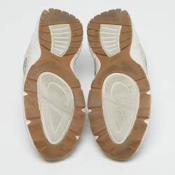 Pre Owned حذاء رياضي ديور B30 شبك وجلد بلونين برباط مقاس 45