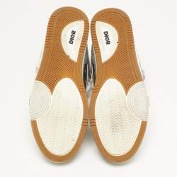 Pre Owned Dior B27 Size 46 Multicolor Jacquard and Leather High Top Sneakers