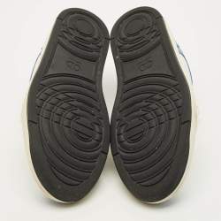 Pre Owned Dior B02 Size 44 White/Blue Leather Low Top Sneakers