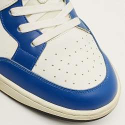 Pre Owned Dior B02 Size 44 White/Blue Leather Low Top Sneakers
