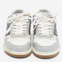 Pre Owned Dior b27 Size 45 Multicolor Jacquard and Leather Lace Up Sneakers