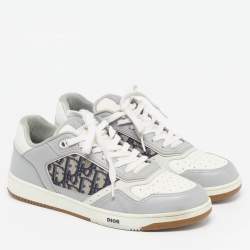 Pre Owned Dior b27 Size 45 Multicolor Jacquard and Leather Lace Up Sneakers