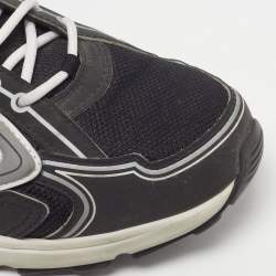 Pre Owned Dior B30 Size 45 Black/Grey Leather and Mesh Lace Up Sneakers