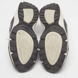 Pre Owned Dior B30 Size 45 Black/Grey Leather and Mesh Lace Up Sneakers