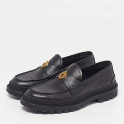 Pre Owned Dior Explorer Size 42.5 Black Leather Loafers