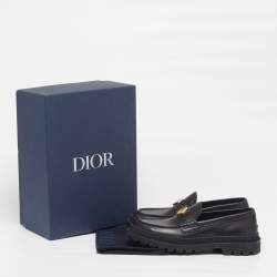Pre Owned Dior Explorer Size 42.5 Black Leather Loafers