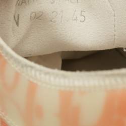 مملوكة مسبقًا Dior B23 Size 45 White/Orange Oblique Mesh and PVC Low Top Sneakers