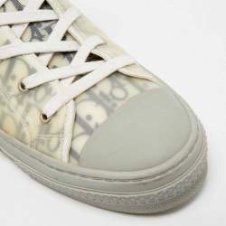 مملوكة مسبقًا Dior B23 Size 46 Oblique Grey/White Mesh and PVC High Top Sneakers