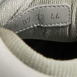 Pre Owned حذاء رياضي ديور ج27 جلد وكانفاس رمادي رباط مقاس 37