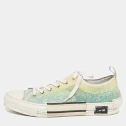 Pre Owned Dior B23 Size 46 Multicolor Oblique Mesh and PVC Low Top Sneakers