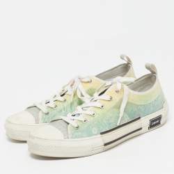 مملوكة مسبقًا حذاء رياضي ديور B23  مطاط وشبك أبيض/أسود بعنق منخفض مقاس 43.5