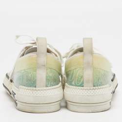 مملوكة مسبقًا حذاء رياضي ديور B23  مطاط وشبك أبيض/أسود بعنق منخفض مقاس 43.5