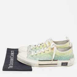 مملوكة مسبقًا حذاء رياضي ديور B23  مطاط وشبك أبيض/أسود بعنق منخفض مقاس 43.5