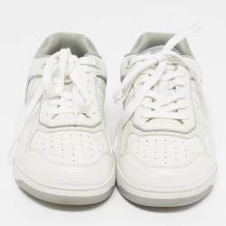 مملوكة مسبقًا Dior B27 Size 43.5 White Oblique Leather Lace Up Sneakers