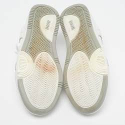 مملوكة مسبقًا Dior B27 Size 43.5 White Oblique Leather Lace Up Sneakers