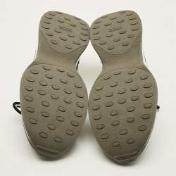 Pre Owned Dior B25 Size 43 Black Leather and Mesh Lace Up Sneakers