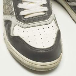 Pre Owned حذاء رياضي ديور B27 مقاس 44 جلد جاكار بشكل معقد بألوان متعددة منخفض من أعلى