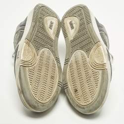 Pre Owned حذاء رياضي ديور B27 مقاس 44 جلد جاكار بشكل معقد بألوان متعددة منخفض من أعلى