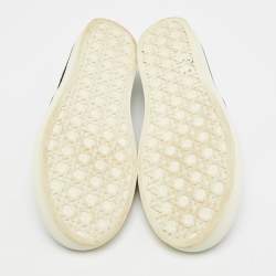 Pre Owned Dior Saltwind Size 45 Black/Dark Grey Oblique Jacquard Low Top Sneakers