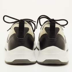 Pre Owned Dior B25 Size 43 Black/White Oblique Mesh, Leather and Rubber Lace Up Sneakers