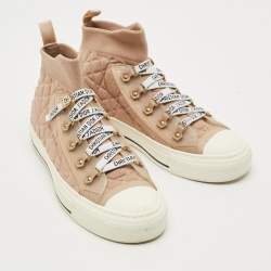 Pre Owned حذاء رياضي ديور جاك B23  كانفاس أسود بعنق مرتفع مقاس 41.5