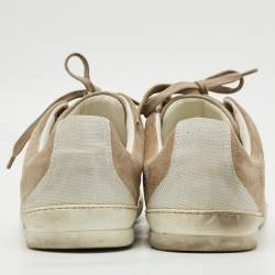 Pre Owned حذاء رياضي ديور رجالي سويدي وجلد رصاصي منخفض من أعلى مقاس 43