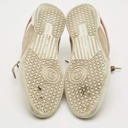 Pre Owned حذاء رياضي ديور رجالي سويدي وجلد رصاصي منخفض من أعلى مقاس 43