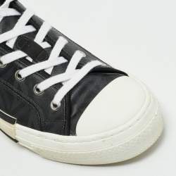 Pre Owned Dior B23 Size 42 Black CD Diamond Coated Canvas Low Top Sneakers