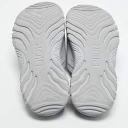Pre Owned Dior H-Town Size 43 Beige/Grey Oblique Canvas and Rubber Slide Sandals