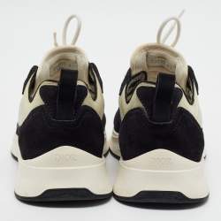 Pre Owned Dior B25 Runner Size 41 Black/White Oblique Mesh and Suede Low Top Sneakers