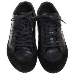 Pre Owned Dior Homme Black Suede and Leather Sneakers Size 41