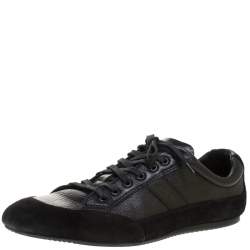 Pre Owned Dior Homme Black Suede and Leather Sneakers Size 41