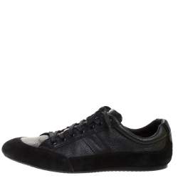 Pre Owned Dior Homme Black Suede and Leather Sneakers Size 41