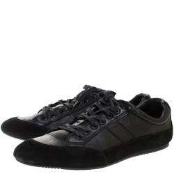 Pre Owned Dior Homme Black Suede and Leather Sneakers Size 41