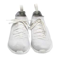 Pre Owned Dior White/Grey Knit B21 Socks Low Top Sneakers Size 40.5