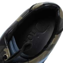 Dior Multicolor Camouflage Leather And Suede Lace Up Sneakers Size 44