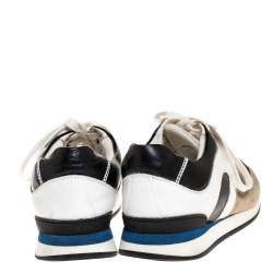 Pre Owned Dior Tricolor Suede Leather Low Top Sneakers Size 39